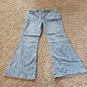 Women's Blue Flared Jeans